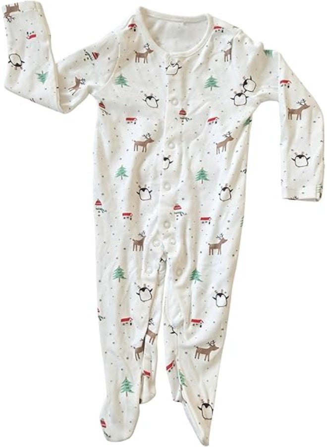 MINIIMODZ MINII MODZ Unisex Penguin One-Piece Rompers | Jumpsuit | Soft Cotton Onesie with Snap Closure | Cute Footies for Boys & Girls - Image 1